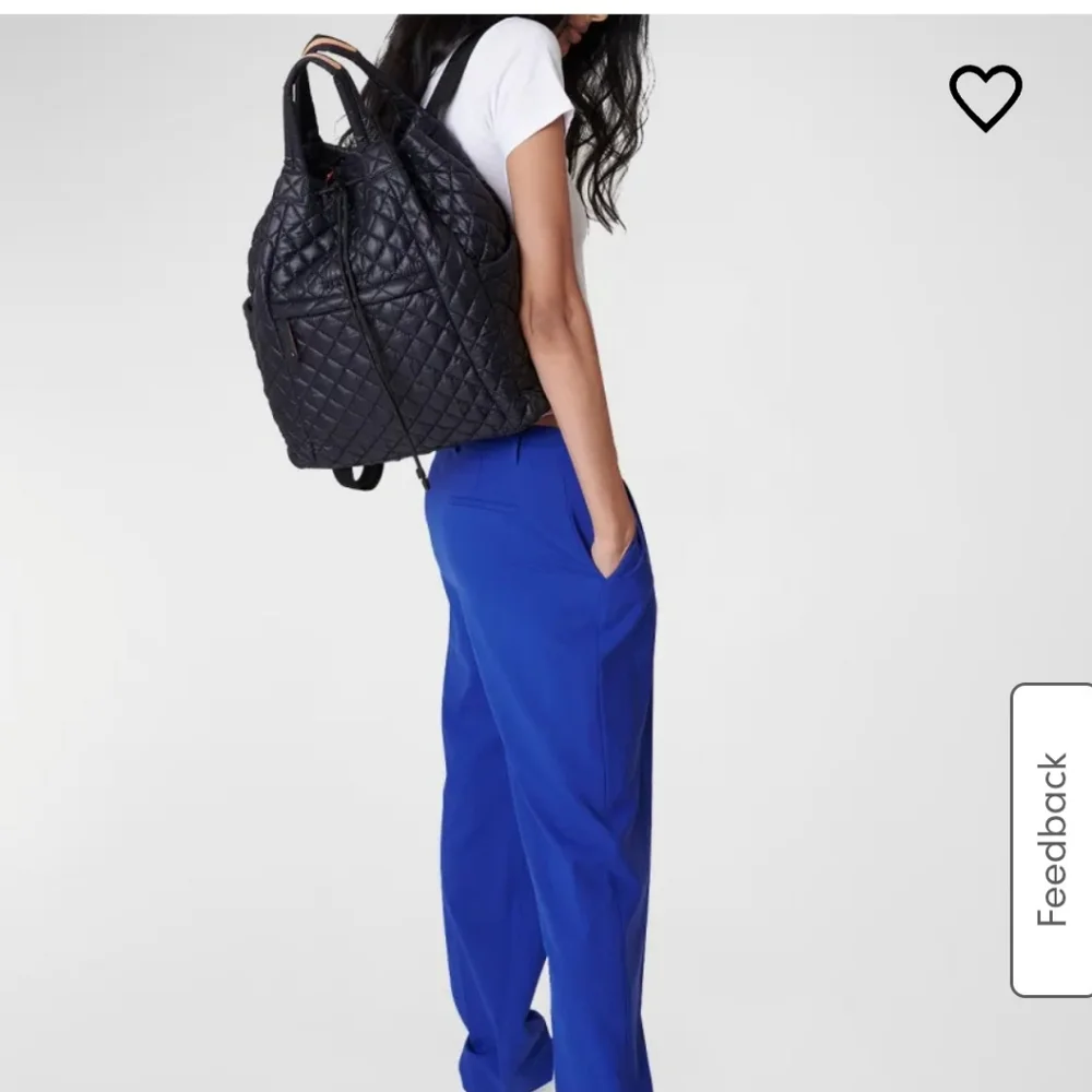 MZ WALLACE Metro Convertible Black Quilted Nylon Leather Trim Backpack - Picture 3 of 15